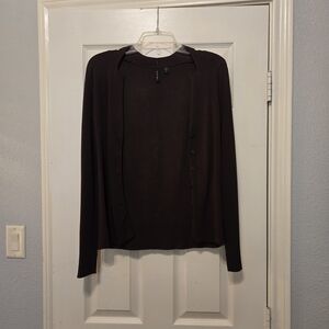 Venini Chocolate Brown Lightweight Button-Front Cardigan